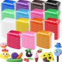 VioraWhite 144 Pcs Air Dry Clay Bulk 76 oz Mardi Gras Soft DIY Modeling Clay Kit Magic Foam Crafts for Sculpting Kids Gifts Party School Supplies for Crafts Artistic Project (Multicolor)