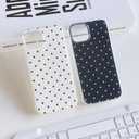 YKCZL for iPhone 16 Case Cute Little Heart Polka Dot Simple Phone Case Wear IMD Slim Protection Crove for Women Girls-Purple Heart