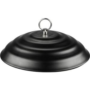 Kingsyard 11.5" Metal Weather Protective Dome, Hanging Squirrel Baffle for Outdoor Bird Feeders, Heavy-Duty Rain Guard Cover, Chew-Proof & Rustproof, Black