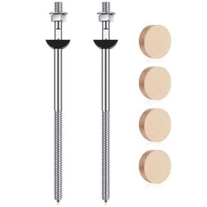 Shimeyao 2 Set Wood Newel Mounting Kit Newel Post Fastener Installation Kit for Residential and Commercial Installation, Anchors Post Directly to Wood or Concrete Floor