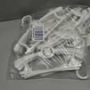 HGYZE Baby Hangers for Closet 20pcs, White Kids Clothes Hanger Plastic, 11-14" Adjustable Bulk Perchas for Newborn, Non-Slip Children Outfit Bear Hanger for Girl Boy Toddler Infant Nursery Clothing