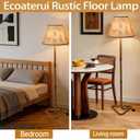 Rustic Floor Lamp, Farmhouse Deer Bear Design with Foot Switch