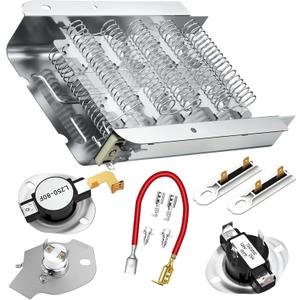2026 Upgraded 279838 W10724237 Dryer Heating Element kit fit for Whirlpool Maytag Kenmore Amana Roper Dryer Thermostat Thermal Fuse 3403585 Ned4655ew1 Wed4815ew1 Medc215ew1-AMI PARTS