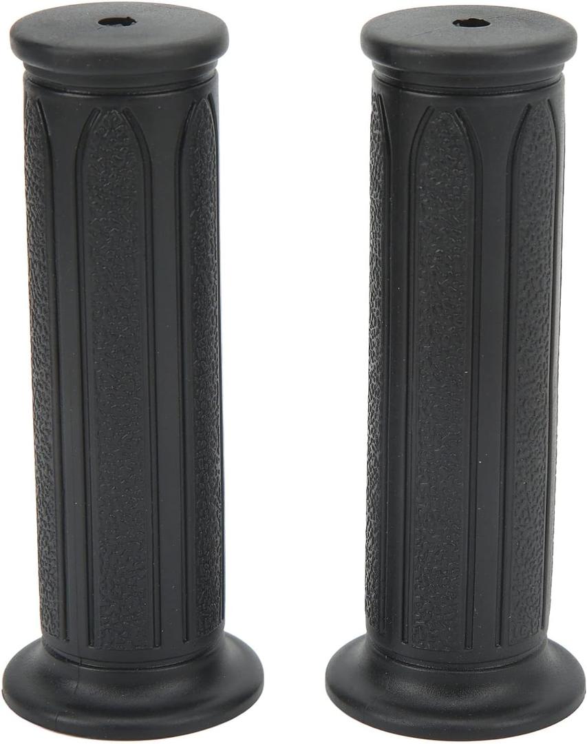 1 Pair Bike Handlebar Grips, Non-Slip Shock Absorbing Plastic Replacement Handle Grips for Mountain Bikes and Scooters