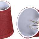 Aspen Creative 51012-2, Empire Clip-On Chandelier Lamp Shade, Burgundy, 3" Top x 4" Bottom x 4" Slant Height, Set of 2