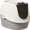 No-Mess Hooded Enclosed Cat Litter Box, Large, Multicolor, 24 in x 18 in x 17 in