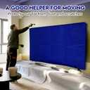 Wibeelee TV Cover for Moving 50"-55" Flat Screens Dust & Anti-Scratch TV Screen Protector Cover with Bottom Strap for Moving, Painting, Renovation, Pet Scratch Prevention & Furniture Protection, Blue