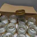 40 Pack 4 oz Mini Glass Mason Jars | Regular Mouth Canning Jars with Golden Lids and Bands, for Honey, Jam, Jelly, Spices, Body Butters, DIY Candles