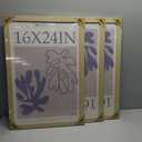 16x20 Oak Poster Frame with HD Glass - 3pk, Natural Wood Picture Frame, Wall Gallery Frame