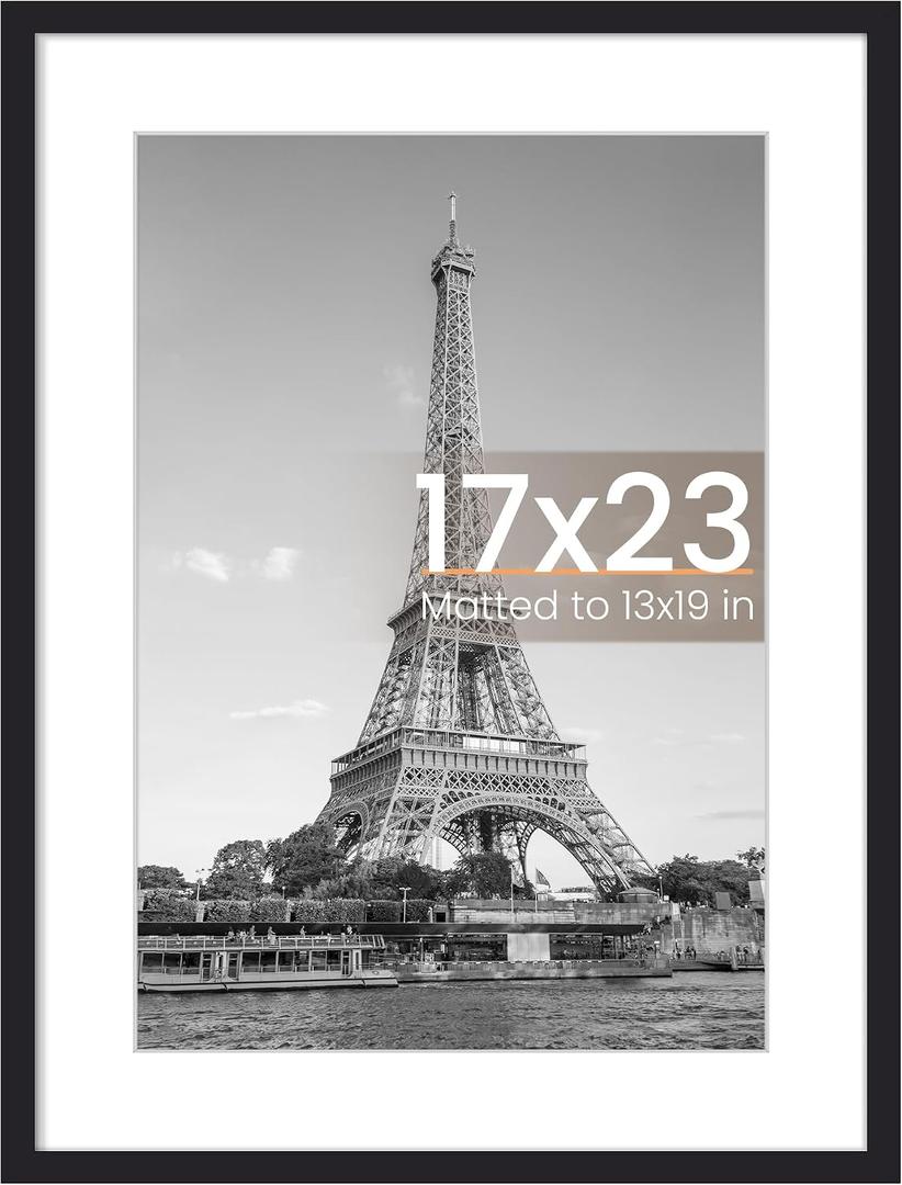 upsimples 17x23 Picture Frame, Wall Decor Poster Frames, Black 1 Pack