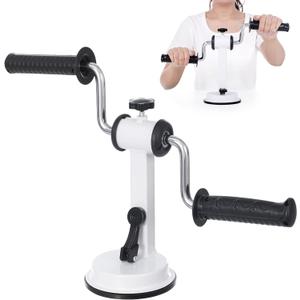 Arm Bike for Physical Therapy | Portable Rehabilitation Exerciser for Arm and Shoulder Workout, Home Fitness Equipment for Seniors with Strong Suction (White)