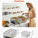 VEVOR Commercial Food Warmer, 1200W Electric Stainless Steel Steam Food Warmer, Fast Heating Countertop Buffet Bain Marie with Two 1/2 Size Food Pans, for Catering, Restaurants, Parties & Buffets