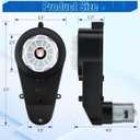 2PCS 24V 35000RPM High Speed Motor Gearbox Replacement for Kids Ride On Toy Electric Car Wheel 18V-24V Conversion Kit RS555 Drive Engine with 2 Couplers