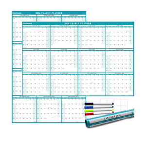 24" x 36" Exellewis 2026 Wall Calendar, Wet & Dry Erase Laminated, Yearly Wall Calendar, Horizontal/Vertical Annual Planner, 12 Month January to December for Easy Planning, Organizing