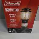 Coleman NorthStar 1500 Lumens 1-Mantle Propane Lantern Push-Button Instastart Ignition with Pressure Regulator and Mantle Included Great for Camping Power Outage Emergencies & Home Use