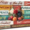 Fruit of The Spirit Canvas Wall Art for Kitchen Picture Christian Bible Verse Wall Decor Living Room Decorations Colorful Fruit Food Painting Prints Spiritual Poster Galatians 5:22:23 Artwork 12x16