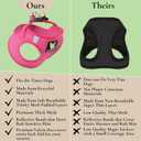 EcoBark Pink XXXS Dog Harness, Soft Mesh No Pull Mini Body Halter for Toy Breeds up to 10in, Escape Proof, Recycled Straps, Adjustable, Teacup Dog Harness Vest Under 5lbs
