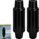 Dock Fender Bumper for Post, Boat Dock Bumpers Slide-Over Post Pole, Slip-On Dock Leg Pipes and Mounting Brackets, Vertical Protection Dock Guards, Soft UV-Resistant Marine-Grade Vinyl, 22.44 Inch Length