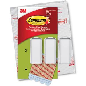 Command Large Canvas Hangers for Walls, Holds up to 3 lb 18"x24" Canvas, 3 Hangers with 4 Command Strips, Damage-Free Removable Wall Art Hanger, Great for Room Dcor