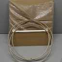 3 Pcs Gold Floating Shelves Wall Mounted Hanging Shelf with Gold Metal Wire and Wood, Foldable Round Shelf Wall Decor for Storage Bedroom Bathroom Living Room Kitchen Office Home Decoration