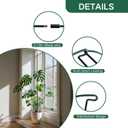 30in Tall Heavy-Duty Plant Support Stakes, 6 Pack Adjustable Peony Cages & Supports for Outdoor Plants, Large Garden Plant Stakes for Peony, Tomato, Hydrangea with Extension Stakes