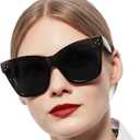 Big Outdoor Reading Glasses Womens Cateye Sun Reader Glasses UV400 Protection Stylish , Black 1.75