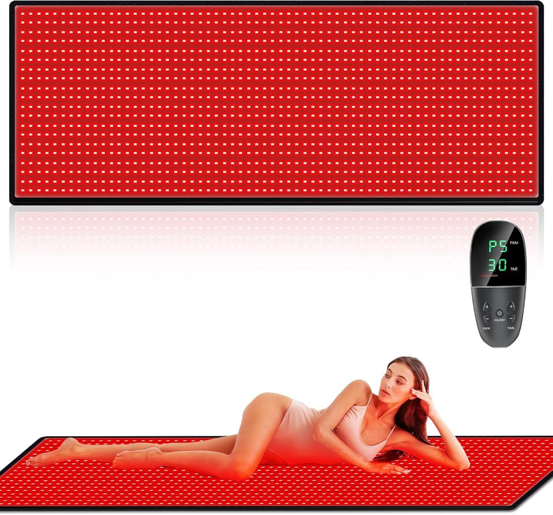 Red Light Therapy Mat for Body Pain Relief,Red Light Therapy Blanket 1280 LEDs Red Near Infrared 660nm 850nm Full Body Pad, 71"x 31" Large Red Light Therapy Pad