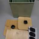 Kitchen Canisters Set of 3, Metal Flour Sugar Storage Containers with Airtight Lids-Canisters Sets for Kitchen with Customizable Chalkboard Labels & Marker Pen-Spice, Coffee Storage Jars(Saga Green)