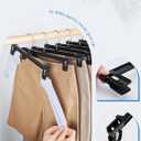 Smartor Pants Hangers - 30 Pack, Black Clips Hangers with 360 Hooks, Shorts Hanger with Strong Clamps, Dress, Heavy Duty as Trousers, Skirt, Jeans, Towel and Bottom Clothes -12 Inch