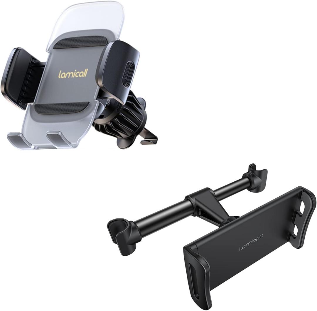 Lamicall Car Vent Phone Holder and Headrest Tablet Mount