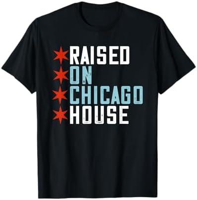 Raised on Chicago House Music - EDM DJ Illinois Raver T-Shirt, 3XL Size