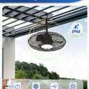 Orison 21'' Outdoor Ceiling Fan with Light, Waterproof Plug-in Gazebo Fan, Wet Rated Hanging Fan for Patio with Remote and App Control Brown