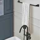 Amerock BH36034MB | Matte Black Towel Bar | 24 inch (610 mm) Center-to-Center Towel Rack | Revitalize | Bathroom Towel Holder | Bathroom Hardware | Bath Accessories