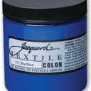 Jacquard Textile Color Sky Blue - Permanent Fabric Paint for Clothes, Furniture Upholstery, Shoes or Tote Bags  Indoor & Outdoor Fabric Paint  8 Oz Jar, Upholstery Fabric Paint (8 Ounce (Pack of 1))