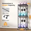 NEWBULIG 23'' Heavy Duty Garment Rack with Wheel, 3-Tier Clothing Rack
