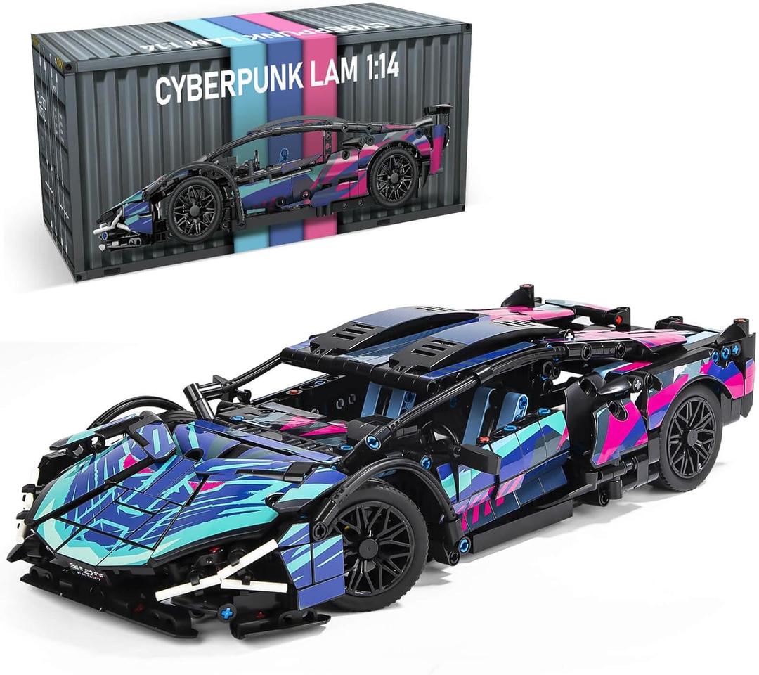 Sports Car Building Blocks Set for Adults - 1:14 MOC Toy Car Building Sets, Race Car Model Kit Gifts for Kids Boys Boyfriends Teens Age 8-14 12-16 (806 Pieces)