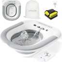 Electric Sitz Bath, Unisex Foldable Sitz Bath for Toilet Seats, Sitz Bath for Postpartum Care and Hemorrhoids, Non-Slip & High Water Flow (Gray)