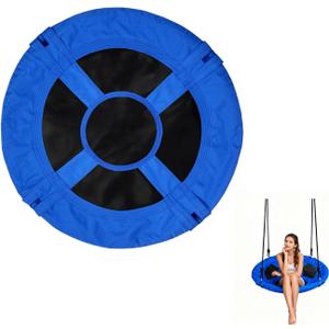 43-Inch Tree Swing Replacement FabricSaucer Swing Replacement CoverRound Saucer Swing Seat Cover, Oxford Fabric(Blue-43Inch)