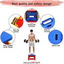Kids Folding Step Stool for Toddlers Bathroom Sink Safety Lock to Stable1 Pack, Red+Blue