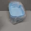 kathson Dwarf Hamster Bathroom, Chinchilla Sauna Room Plastic Sand Bath House Ideal for Gerbils, Hedgehog, Squirrel and Other Small Animals (Blue)