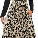 Kranda Women 2026 Spring Long Sleeve Crewneck Casual Business Church Work Teacher Outfits Ribbed Midi Dress with Pockets (Black, M)