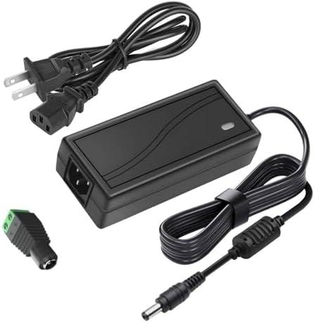 12V 5A Power Supply 5 Amp AC/DC Adapter Converter Transformer 100-240v, 50/60HZ, 5.5x2.5mm DC Output Jack, for LED Light Strips, Security Camera System, CCTV, Routers