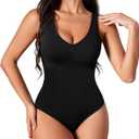 Women Shapewear Bodysuit Body Suit Tummy Control Seamless Body Shaper Tank Tops Bodysuit Butt Lifting Shapewear (Medium)