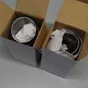 Vechkom 2.5'' Inlet 3.5" Outlet Black Exhaust Tips Glossy Carbon Fiber and Stainless Steel Car Tail Pipe Universal for Vehicles with 2.5" O.D. (Glossy Black Silver) 2PCS