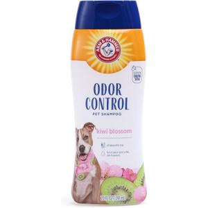 Arm & Hammer Deodorizing Dog Shampoo for Smelly Dogs & Puppies with Baking Soda, Moisturizing Dog Shampoo for Sensitive Skin - Dog Odor Shampoo - Kiwi Blossom Scent, 20 Fl Oz (White)