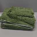 MIULEE Bathroom Rugs Sets 3 Piece Including U Shaped Toilet Rug - Soft Absorbent Bath Mats Set with Non Slip Rubber Backside, Machine Washable - Moss Green, 20"x30"+16"x24"+U 20"x20"