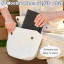 2 x 2025 Planner Weekly & Monthly, 18 Months Daily Planner 2025-2026, Jul.2025-Dec.2026, Calendar Agenda Planner with Tabs Sticker, A5 Size, 100GSM Paper, Black