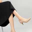 Greatonu Women's Kitten Heels Pointed Toe Slingback Dress Pumps Shoes, Size 10