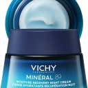 Vichy Mineral 89 Fragrance Free Cream, Moisture Boosting Cream with Hyaluronic Acid, Daily Face Moisturizer, Available in 3 Formulas For All Skin Types, Dry & Sensitive Skin & Mattifying for Oily Skin, Night Cream for All Skin Types