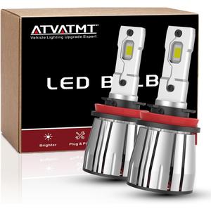 H11 LED Bulbs for Kenworth T660 T680 T880 W990 T700 T470 T440 T370 T270 T170 Truck Heavy Duty H16/H8/H11 Fog Lights 6500K Cool White, 2-Pack